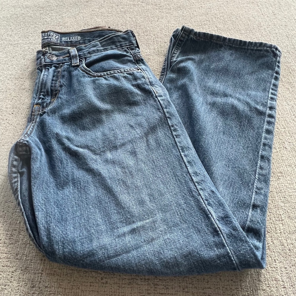 Signature by Levi Strauss Boys Relaxed Fit Jeans Medium Wash Size 14 Regular